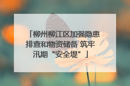 柳州柳江区加强隐患排查和物资储备 筑牢汛期“安全堤”