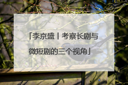 李京盛丨考察长剧与微短剧的三个视角