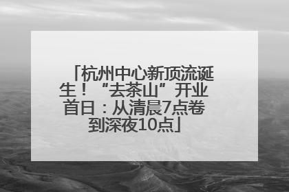 杭州中心新顶流诞生！“去茶山”开业首日：从清晨7点卷到深夜10点