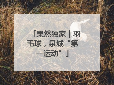 果然独家｜羽毛球，泉城“第一运动”