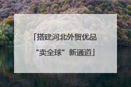 搭建河北外贸优品“卖全球”新通道