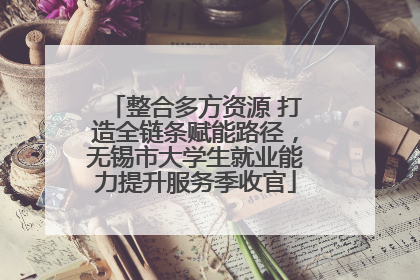 整合多方资源 打造全链条赋能路径，无锡市大学生就业能力提升服务季收官