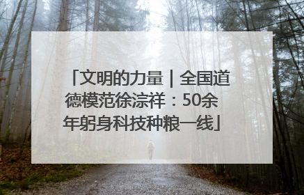 文明的力量｜全国道德模范徐淙祥：50余年躬身科技种粮一线