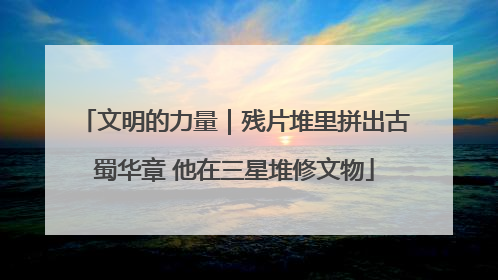 文明的力量｜残片堆里拼出古蜀华章 他在三星堆修文物