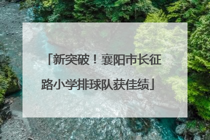 新突破！襄阳市长征路小学排球队获佳绩