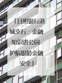 日照银行港城支行：金融知识进公园 护航银龄金融安全