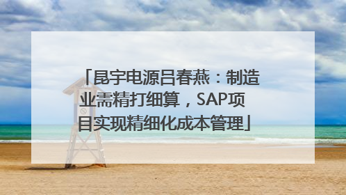 昆宇电源吕春燕：制造业需精打细算，SAP项目实现精细化成本管理