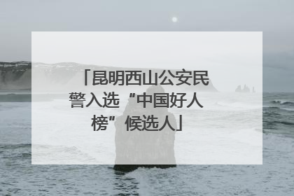 昆明西山公安民警入选“中国好人榜”候选人