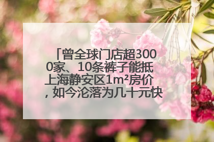 曾全球门店超3000家、10条裤子能抵上海静安区1m²房价，如今沦落为几十元快消品 真维斯，明天的太阳从哪里升起？