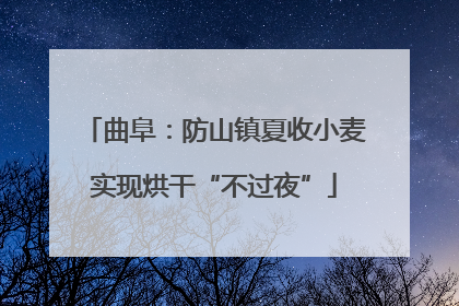 曲阜：防山镇夏收小麦实现烘干“不过夜”