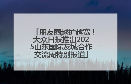 朋友圈越扩越宽！大众日报推出2025山东国际友城合作交流周特别报道