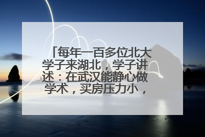 每年一百多位北大学子来湖北，学子讲述：在武汉能静心做学术，买房压力小，创业成本低