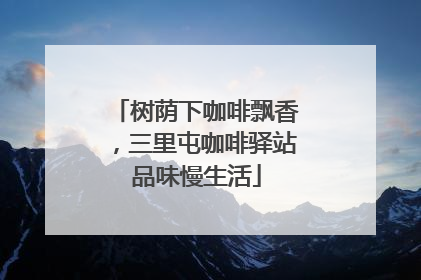 树荫下咖啡飘香，三里屯咖啡驿站品味慢生活