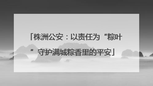 株洲公安：以责任为“粽叶”守护满城粽香里的平安