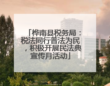 桦南县税务局：税法同行普法为民，积极开展民法典宣传月活动
