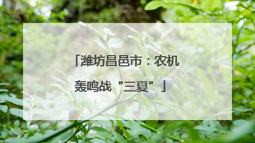潍坊昌邑市：农机轰鸣战“三夏”