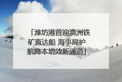 潍坊港首迎澳洲铁矿直达船 海事局护航降本增效新通道
