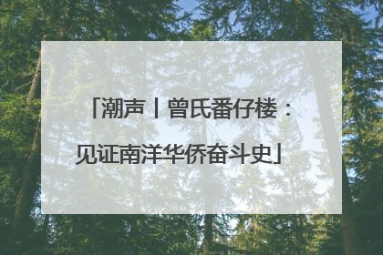 潮声丨曾氏番仔楼：见证南洋华侨奋斗史