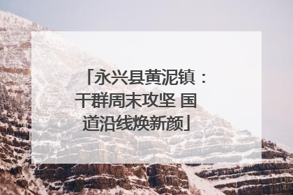 永兴县黄泥镇：干群周末攻坚 国道沿线焕新颜