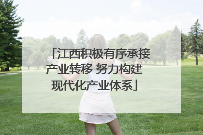 江西积极有序承接产业转移 努力构建现代化产业体系