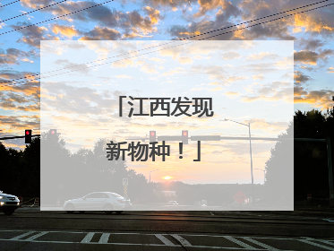江西发现新物种！