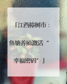 江西樟树市：鱼塘养殖激活“幸福密码”