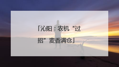 沁阳：农机“过招”麦香满仓