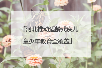 河北推动适龄残疾儿童少年教育全覆盖