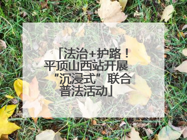 法治+护路！平顶山西站开展“沉浸式”联合普法活动