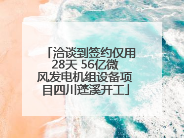 洽谈到签约仅用28天 56亿微风发电机组设备项目四川蓬溪开工