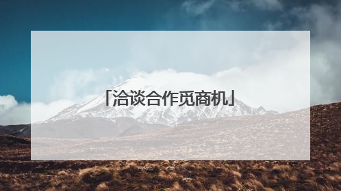 洽谈合作觅商机