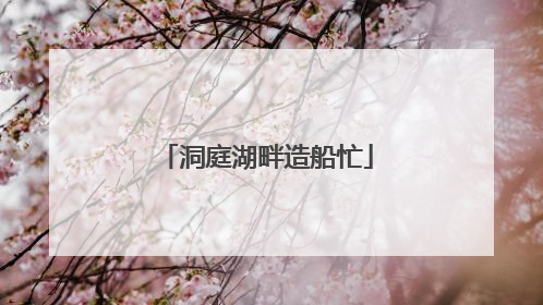 洞庭湖畔造船忙