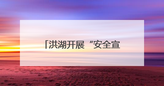洪湖开展“安全宣传咨询日”活动