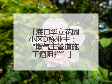 海口华立花园小区D栋业主：“燃气主管道施工遭阻拦”