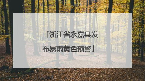 浙江省永嘉县发布暴雨黄色预警