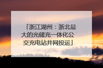 浙江湖州：浙北最大的光储充一体化公交充电站并网投运