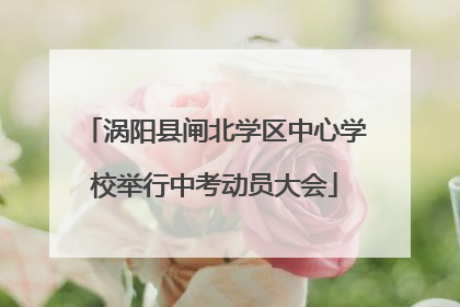 涡阳县闸北学区中心学校举行中考动员大会