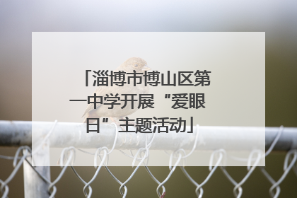 淄博市博山区第一中学开展“爱眼日”主题活动