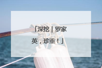 深挖｜罗家英，珍重！