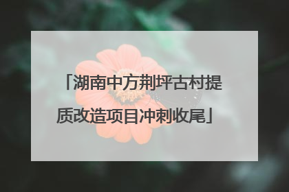 湖南中方荆坪古村提质改造项目冲刺收尾