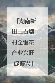 湖南新田三占塘村金银花产业兴旺促振兴