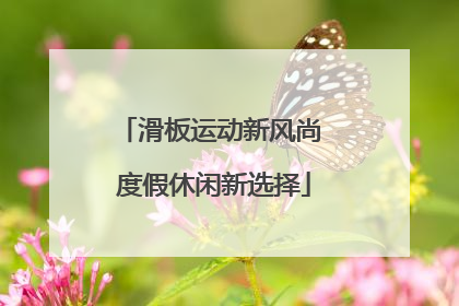 滑板运动新风尚 度假休闲新选择