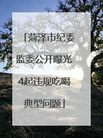 菏泽市纪委监委公开曝光4起违规吃喝典型问题