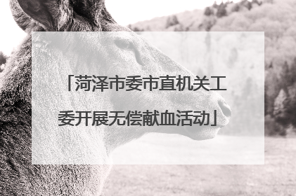 菏泽市委市直机关工委开展无偿献血活动