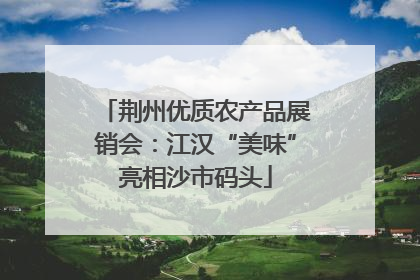 荆州优质农产品展销会：江汉“美味”亮相沙市码头