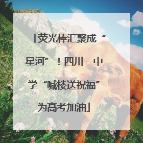 荧光棒汇聚成“星河”！四川一中学“喊楼送祝福”为高考加油