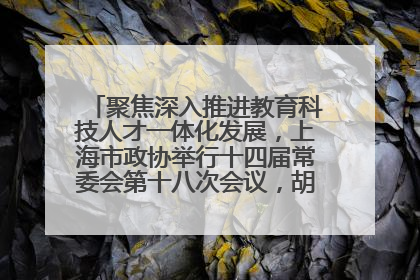 聚焦深入推进教育科技人才一体化发展，上海市政协举行十四届常委会第十八次会议，胡文容出席并讲话