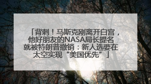 背刺！马斯克刚离开白宫，他好朋友的NASA局长提名就被特朗普撤销：新人选要在太空实现“美国优先”