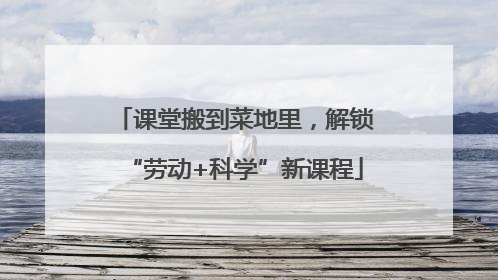 课堂搬到菜地里，解锁“劳动+科学”新课程