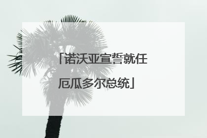 诺沃亚宣誓就任厄瓜多尔总统